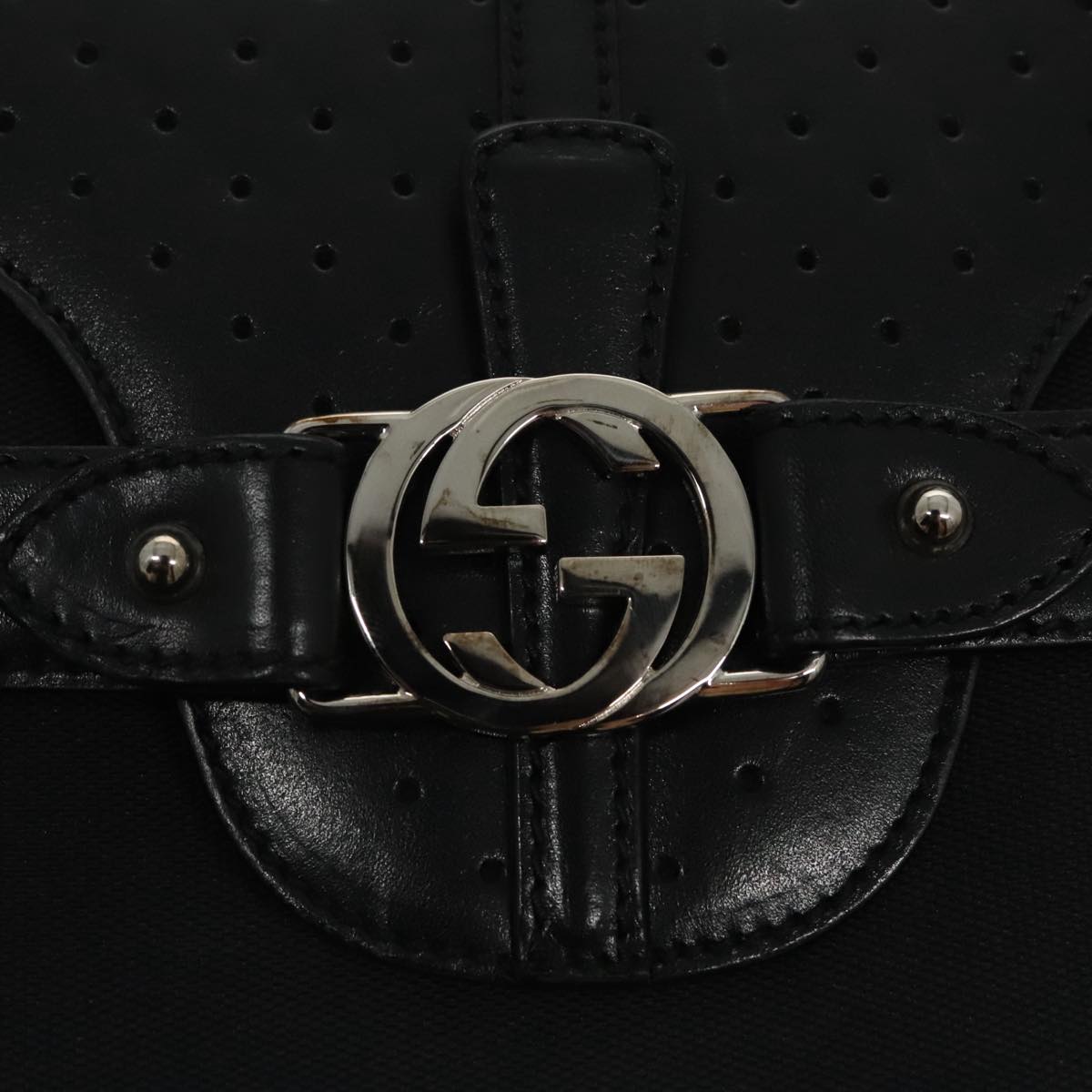 Gucci Interlocking Black Leather Handbag ()