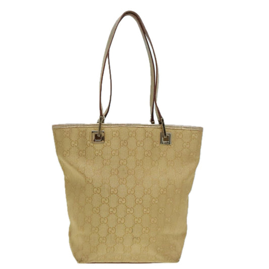 Gucci Gg Canvas Gold Canvas Tote Bag ()