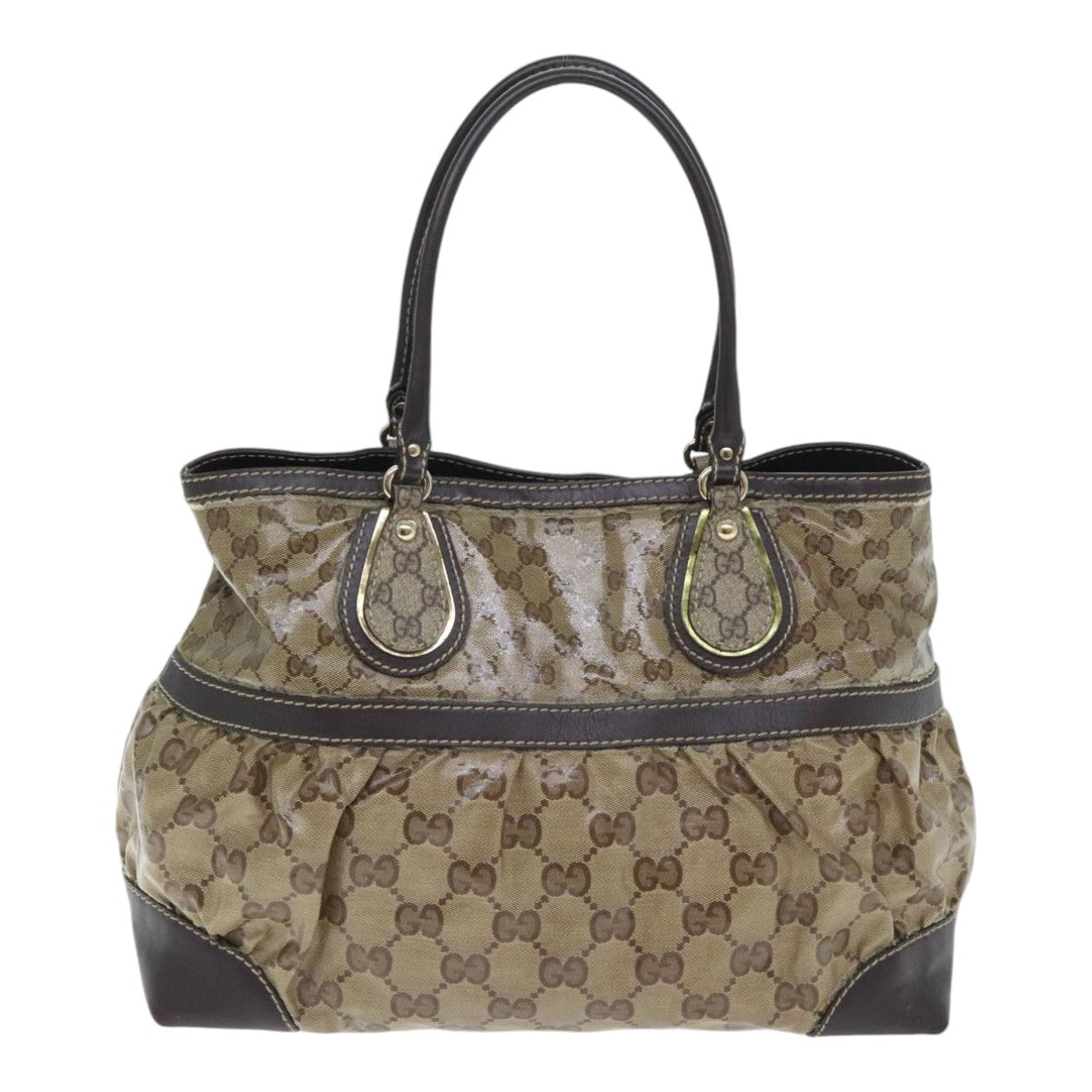 Gucci Gg Crystal Beige Canvas Tote Bag ()