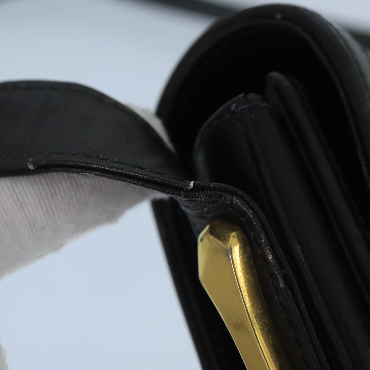 Gucci Horsebit Black Canvas Shoulder Bag ()