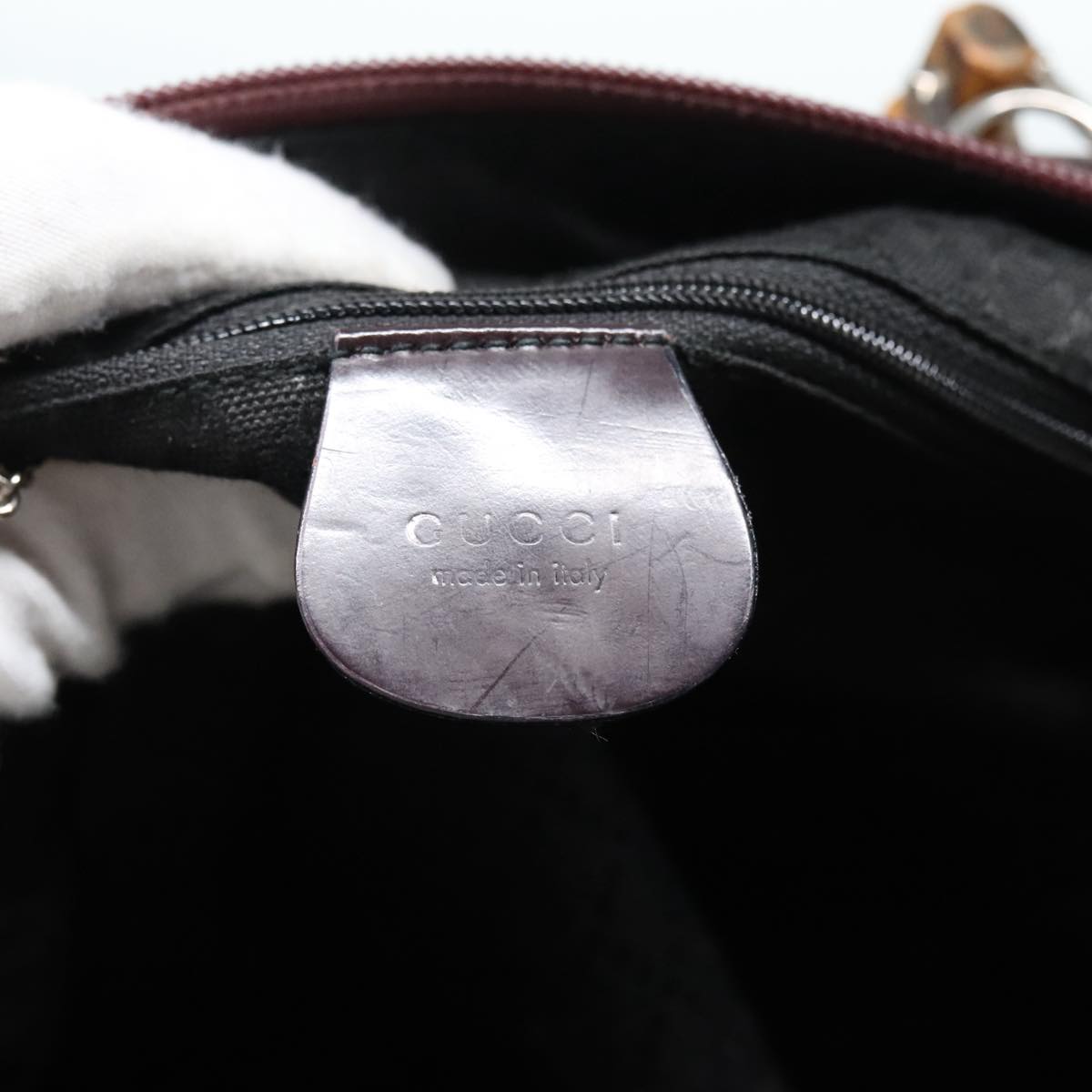 Gucci Bamboo Brown Synthetic Handbag ()