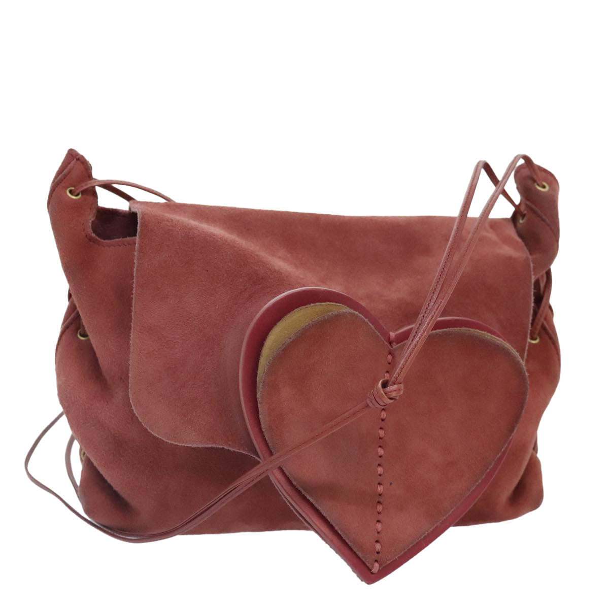 Gucci Red Suede Shoulder Bag ()