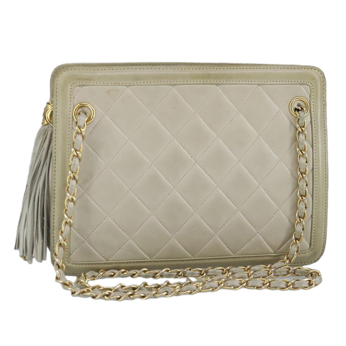 Chanel Beige Leather Shoulder Bag ()