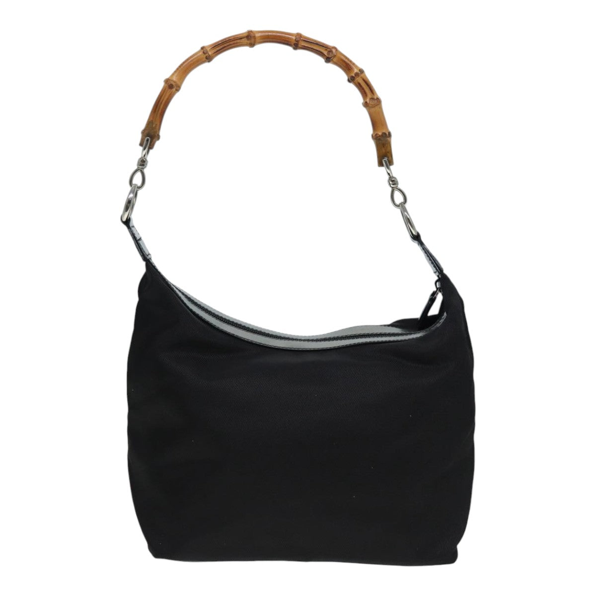 Gucci Bamboo Black Synthetic Shoulder Bag ()