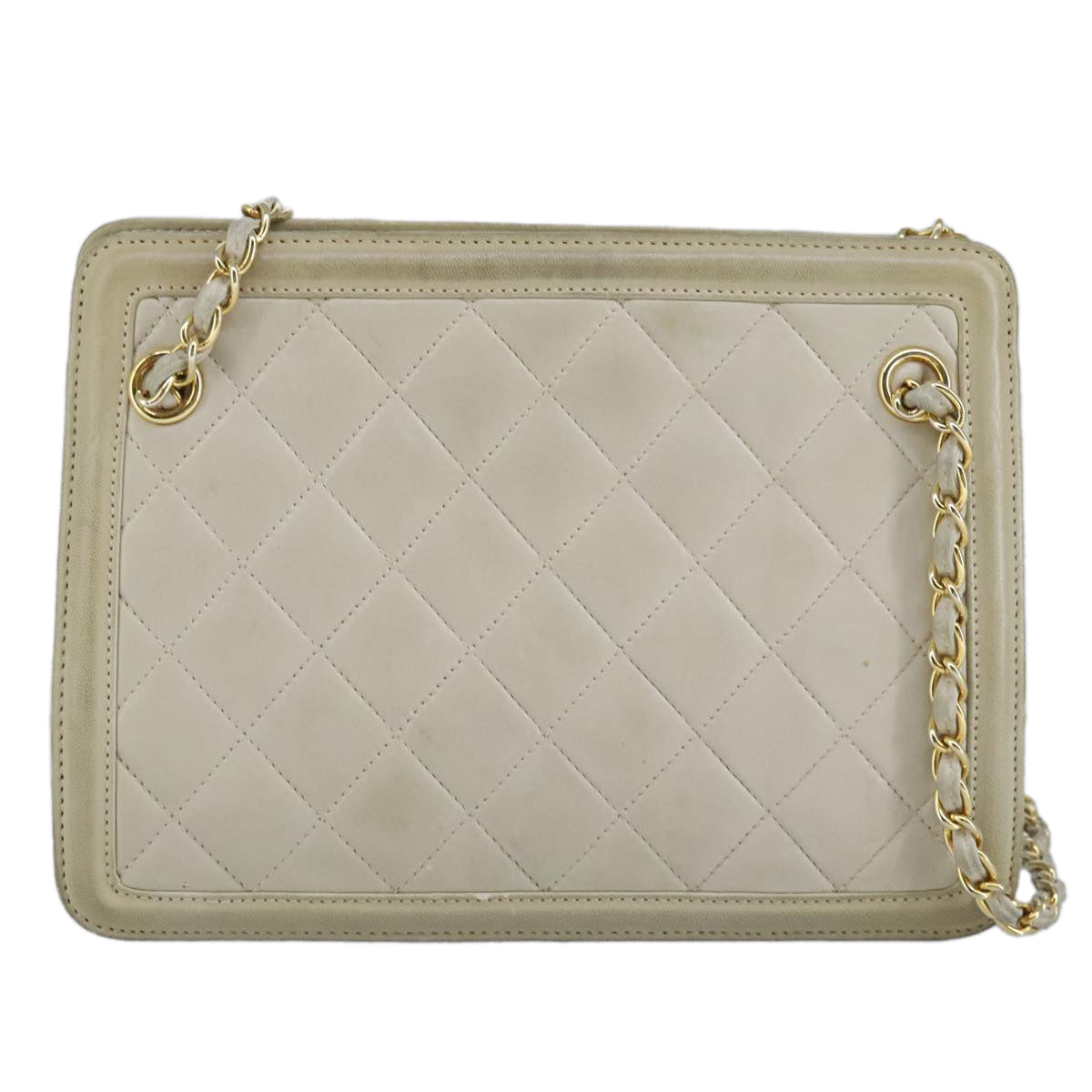 Chanel Beige Leather Shoulder Bag ()
