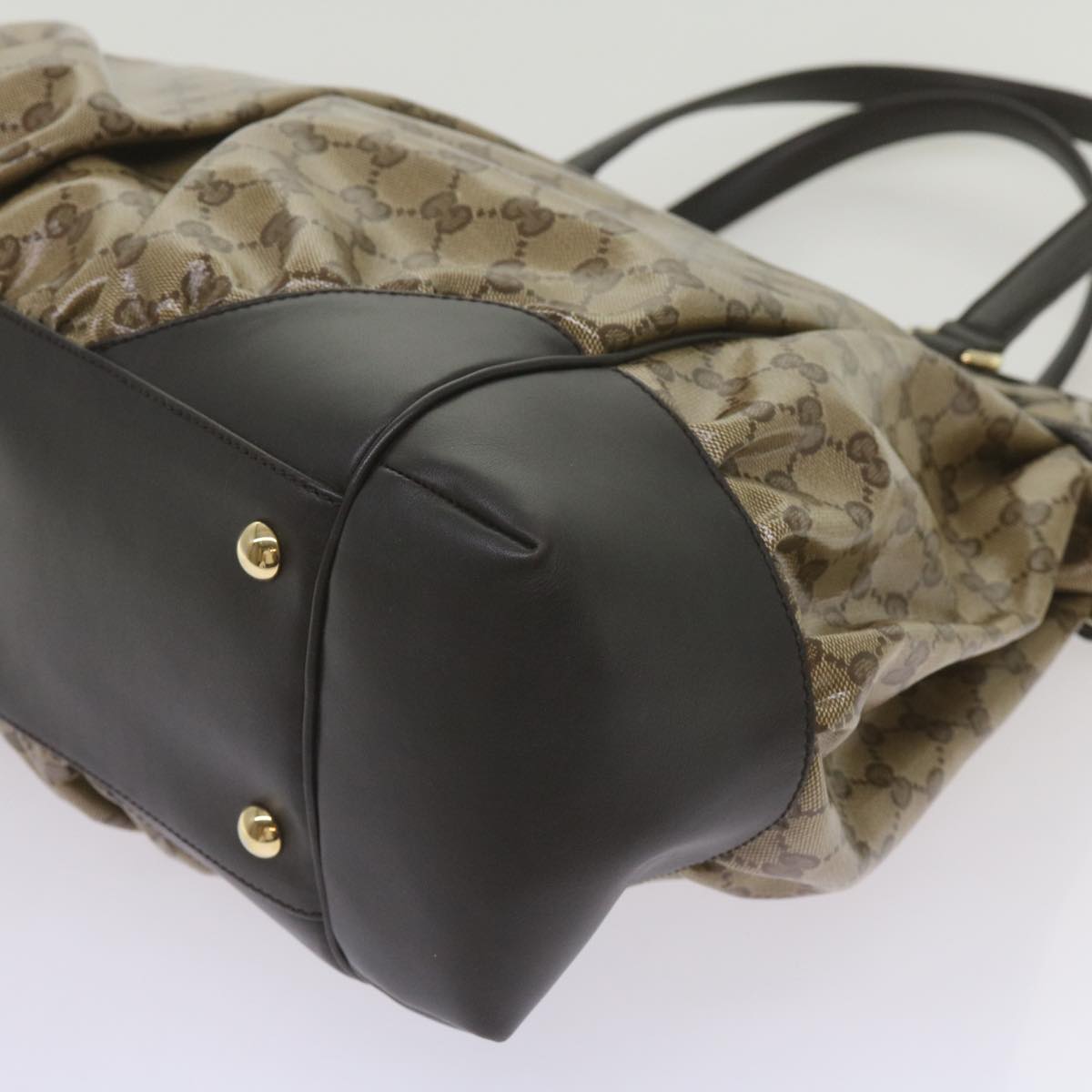 Gucci Gg Crystal Beige Canvas Tote Bag ()