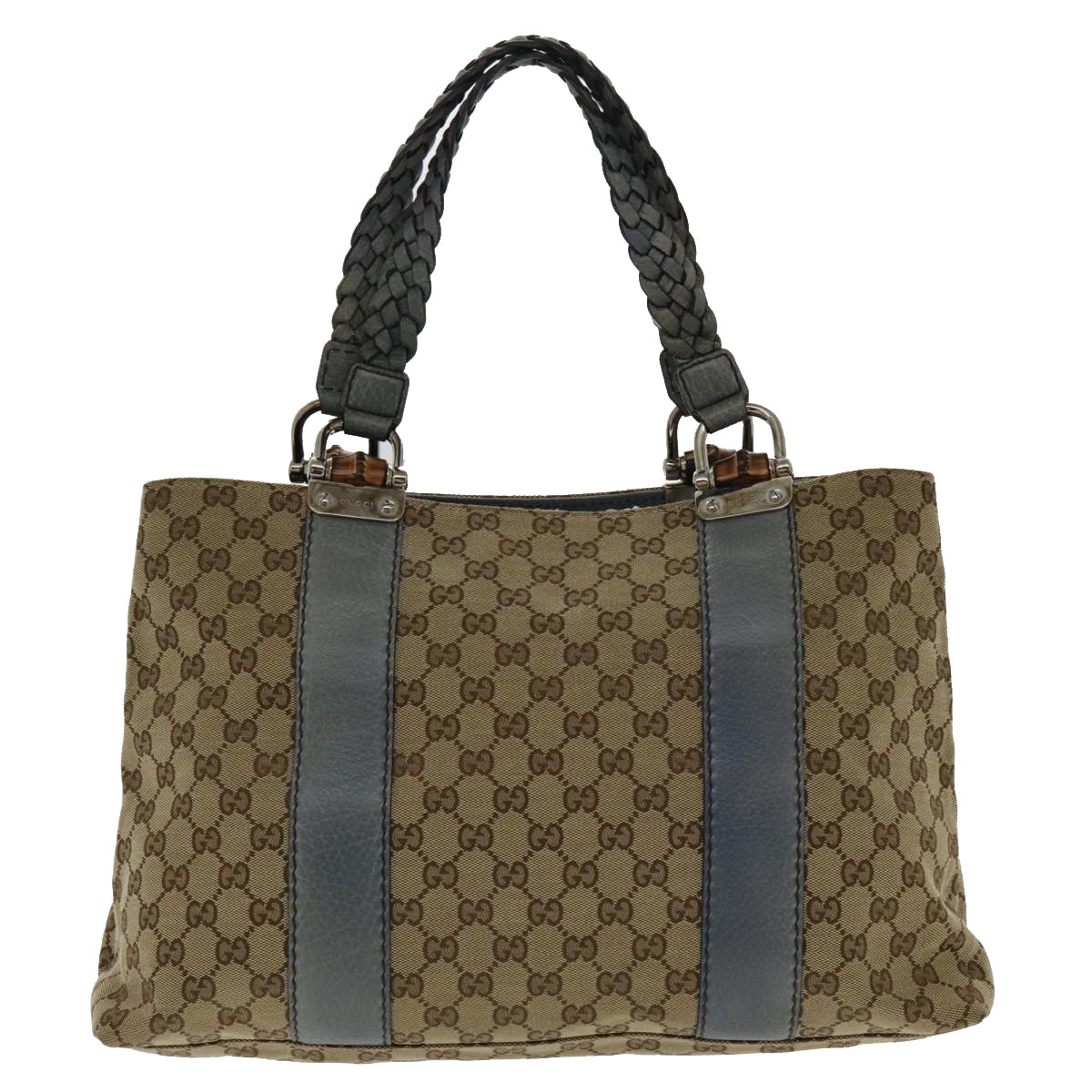 Gucci Bamboo Brown Canvas Tote Bag ()