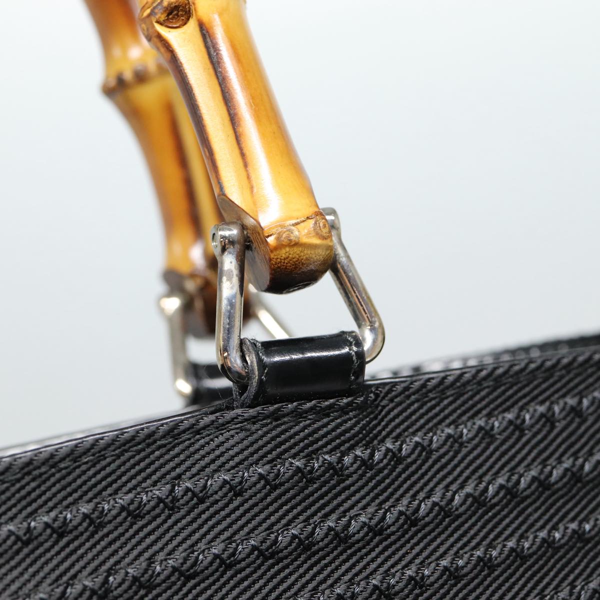 Gucci Bamboo Black Synthetic Handbag ()