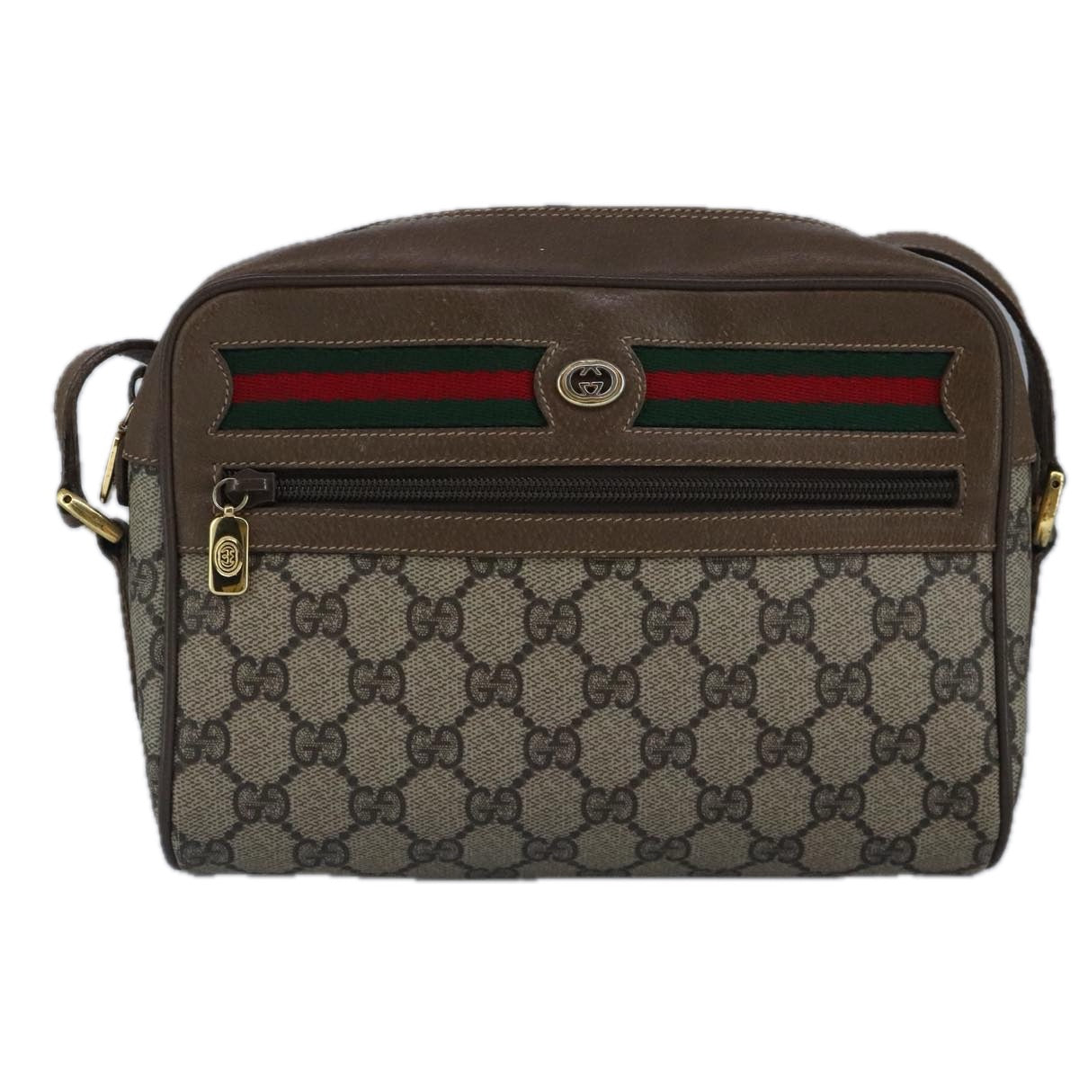 Gucci Ophidia Beige Canvas Shoulder Bag ()