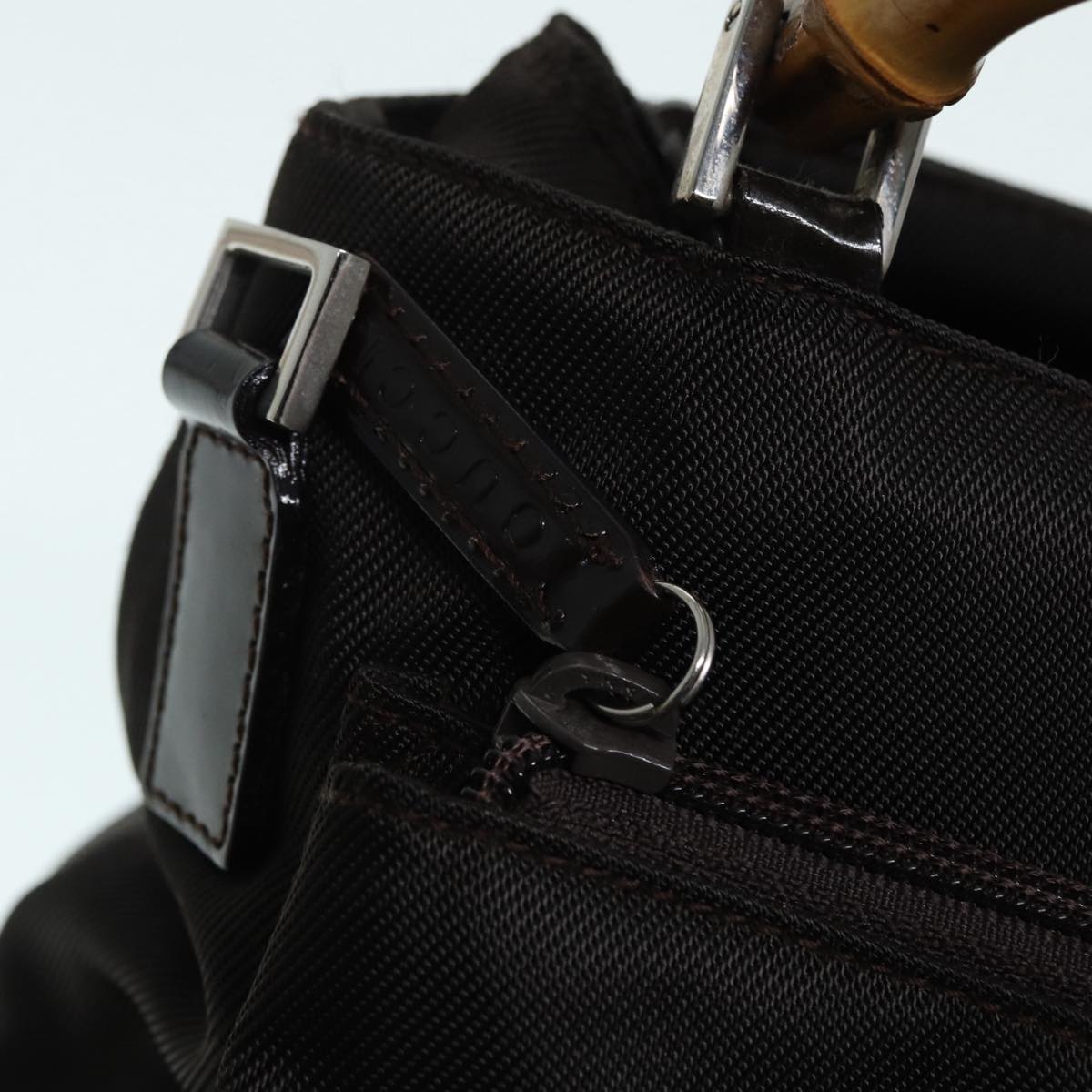 Gucci Bamboo Brown Synthetic Handbag ()