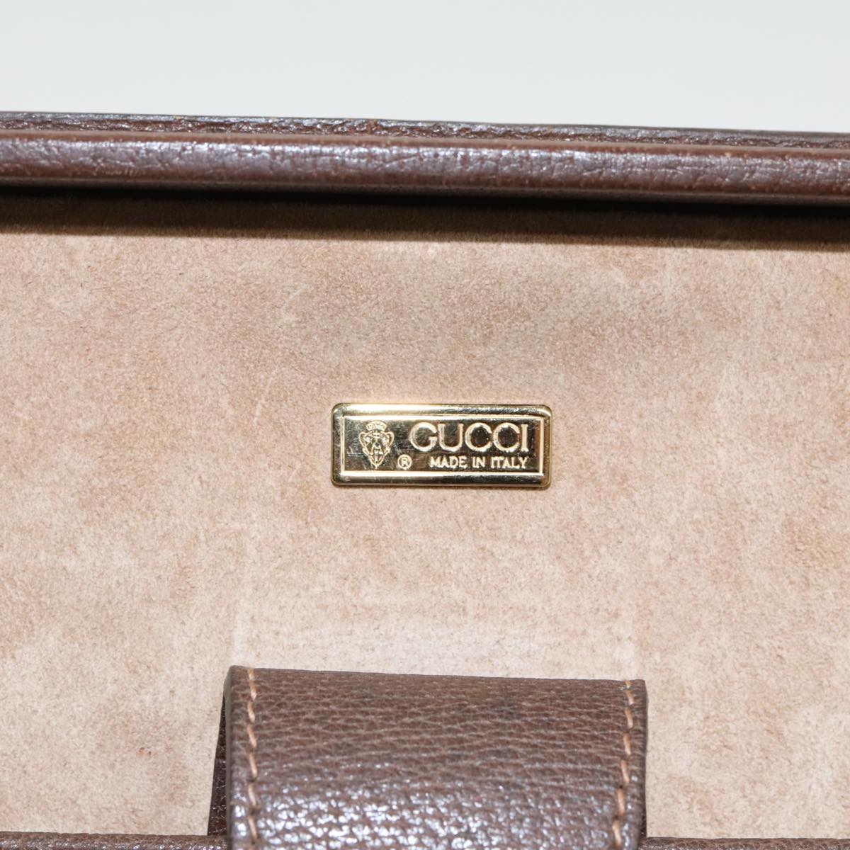 Gucci Brown Leather Travel Bag ()