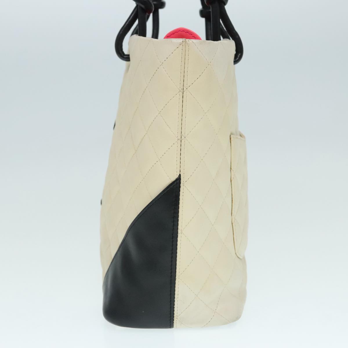 Chanel Cambon Line Beige Leather Tote Bag ()