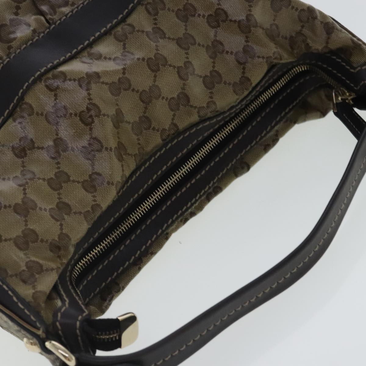 Gucci Gg Crystal Beige Canvas Shoulder Bag ()