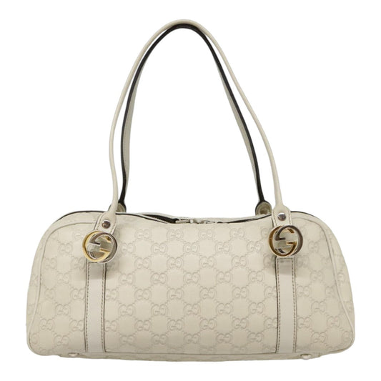 Gucci Vintage White Leather Handbag ()