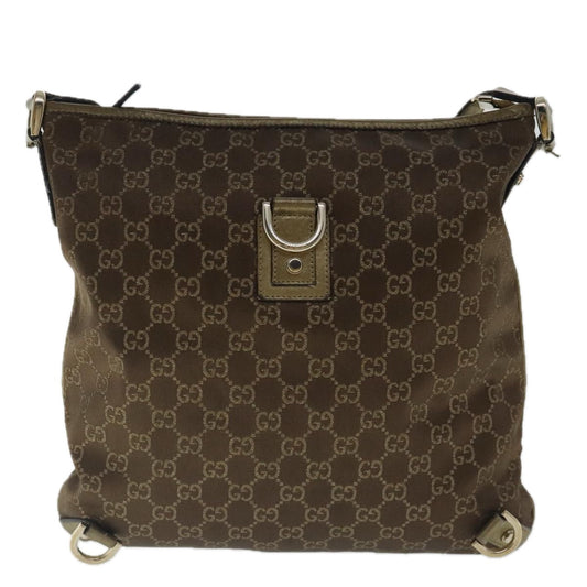 Gucci Abbey Brown Canvas Shoulder Bag ()