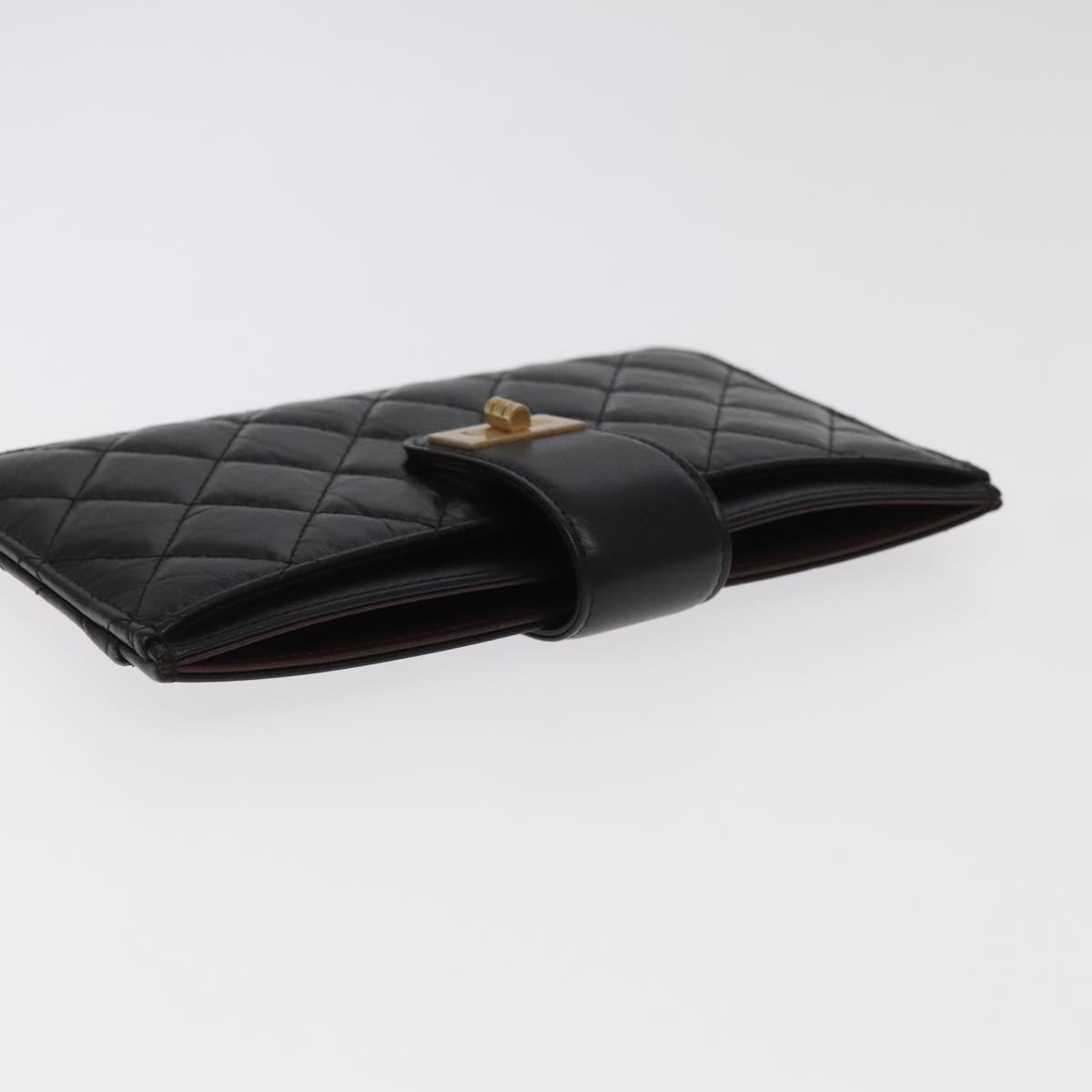 Chanel 2,55 Black Leather Wallet  ()