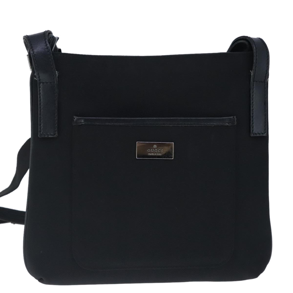 Gucci -- Black Canvas Shoulder Bag ()