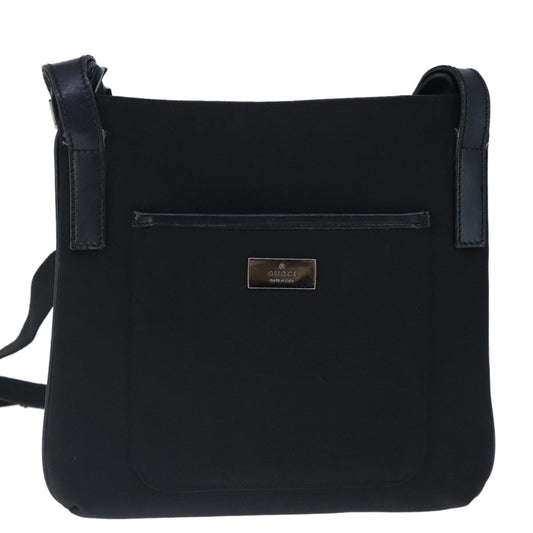 Gucci -- Black Canvas Shoulder Bag ()