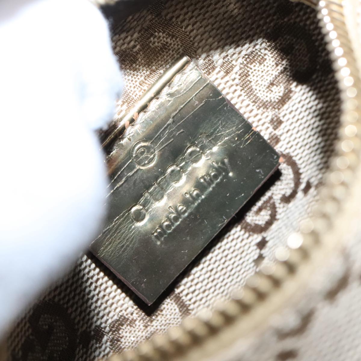 Gucci Beige Canvas Shoulder Bag ()