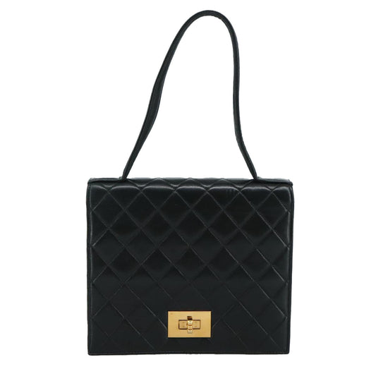 Chanel 2,55 Black Leather Shoulder Bag ()