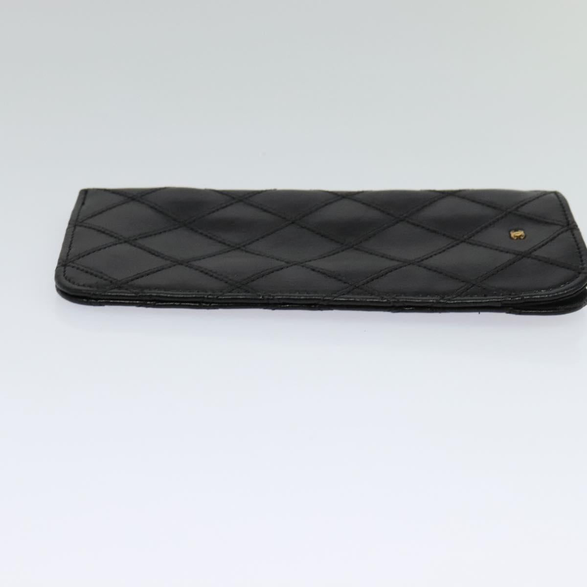 Chanel Coco Mark Black Lizard Wallet  ()
