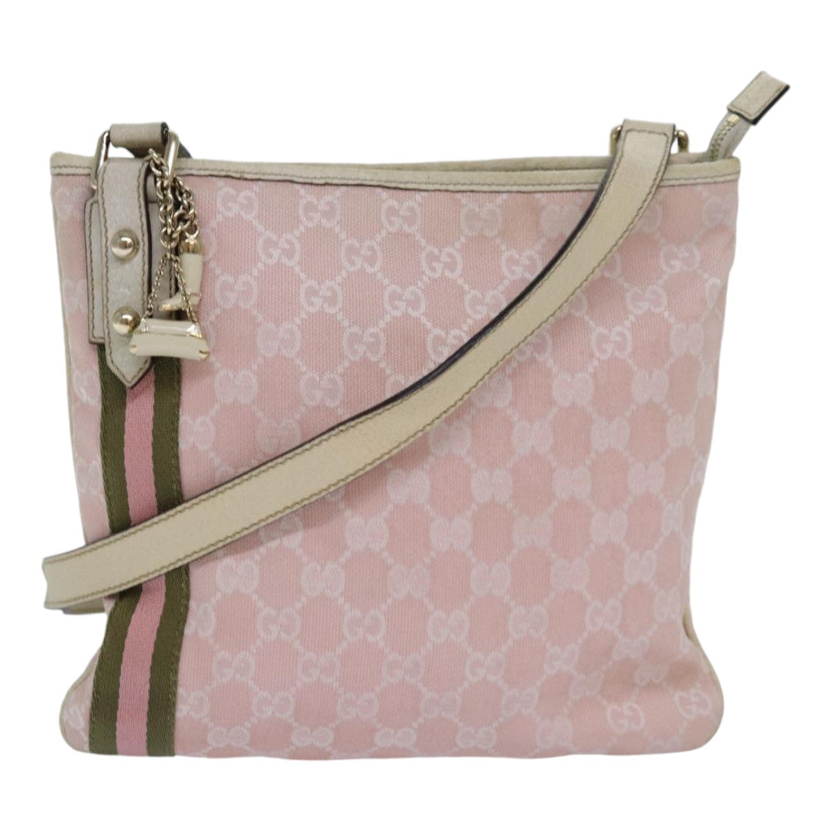 Gucci Gg Canvas Pink Canvas Shoulder Bag ()