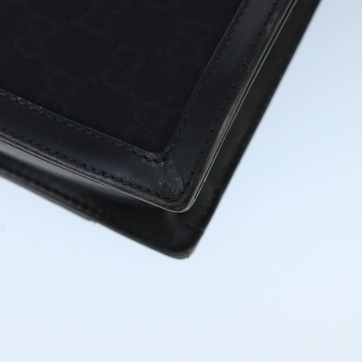 Gucci Horsebit Black Canvas Shoulder Bag ()