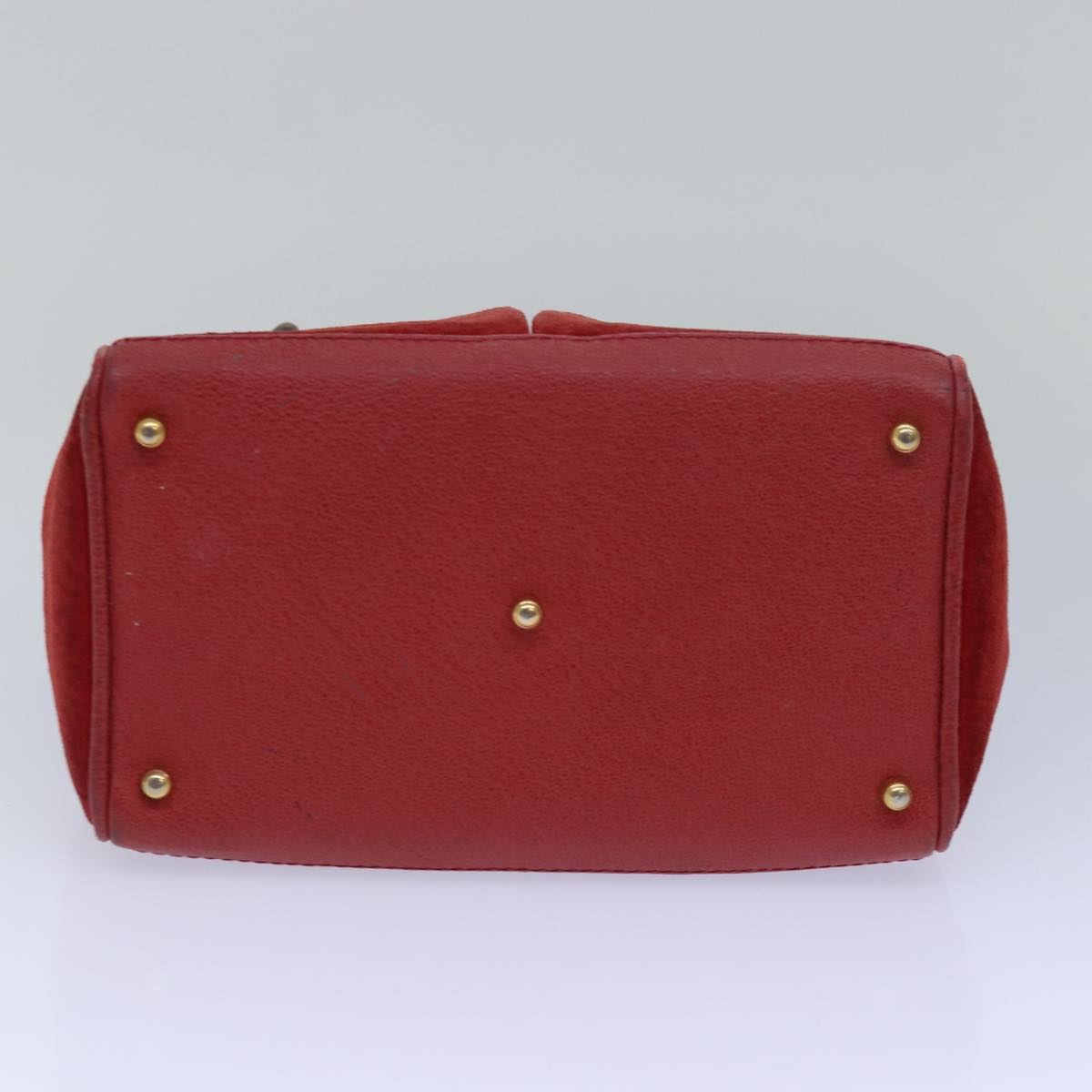 Gucci Bamboo Red Suede Handbag ()