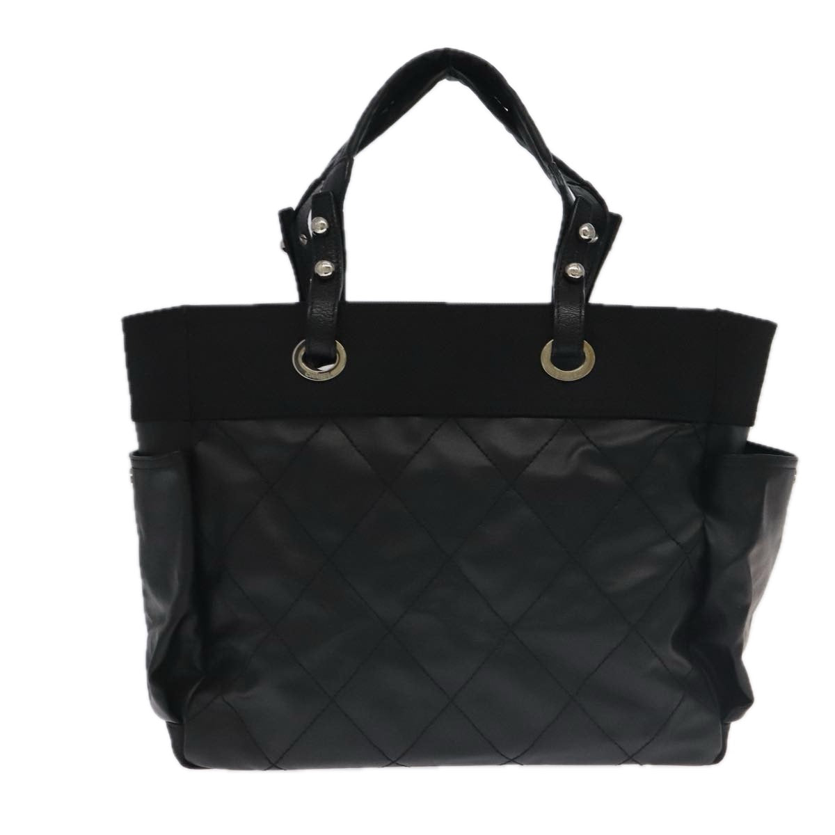 Chanel Biarritz Black Leather Tote Bag ()