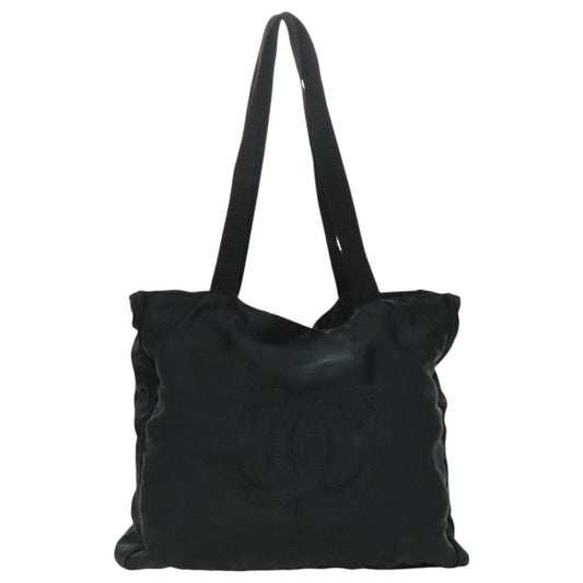 Chanel Cc Black Silk Tote Bag ()
