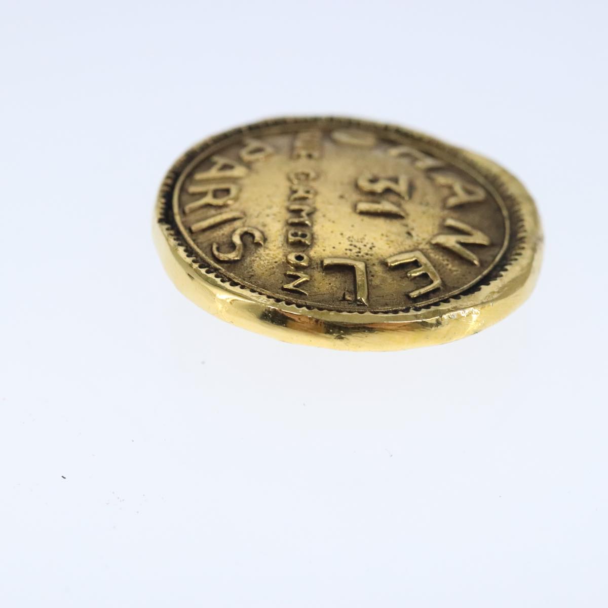 Chanel Cambon Gold Metal Earring Jewelry ()