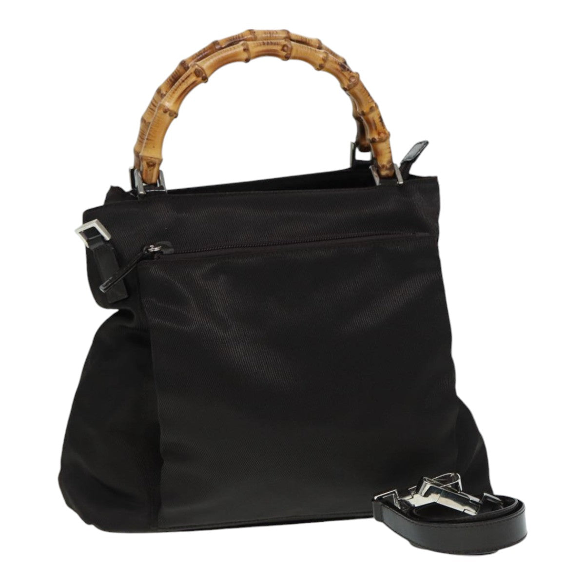 Gucci Bamboo Brown Synthetic Handbag ()
