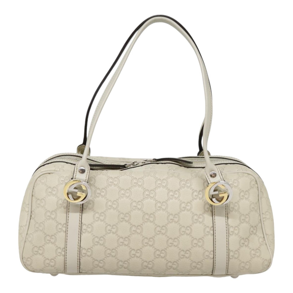Gucci Vintage White Leather Handbag ()