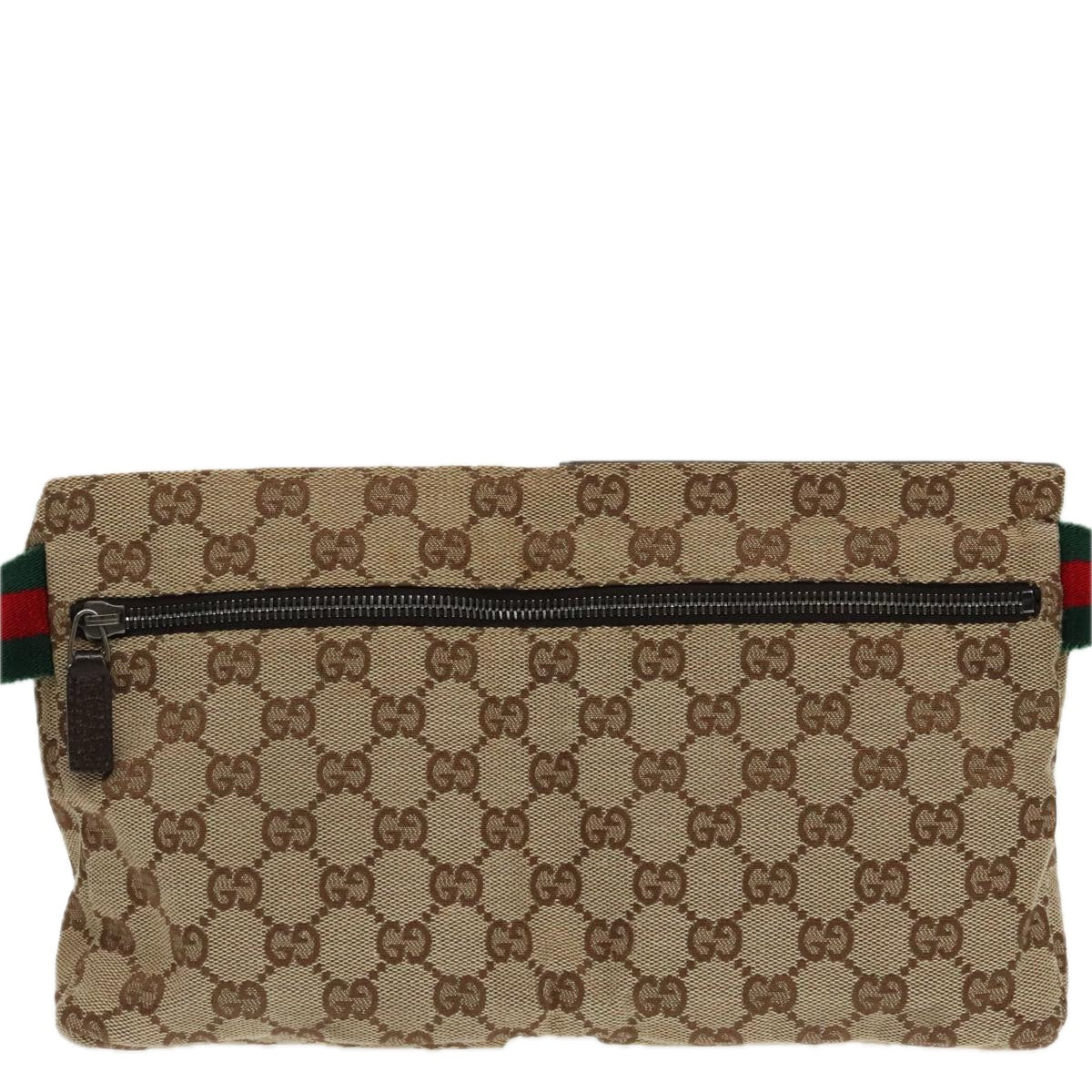 Gucci Ophidia Beige Canvas Clutch Bag ()