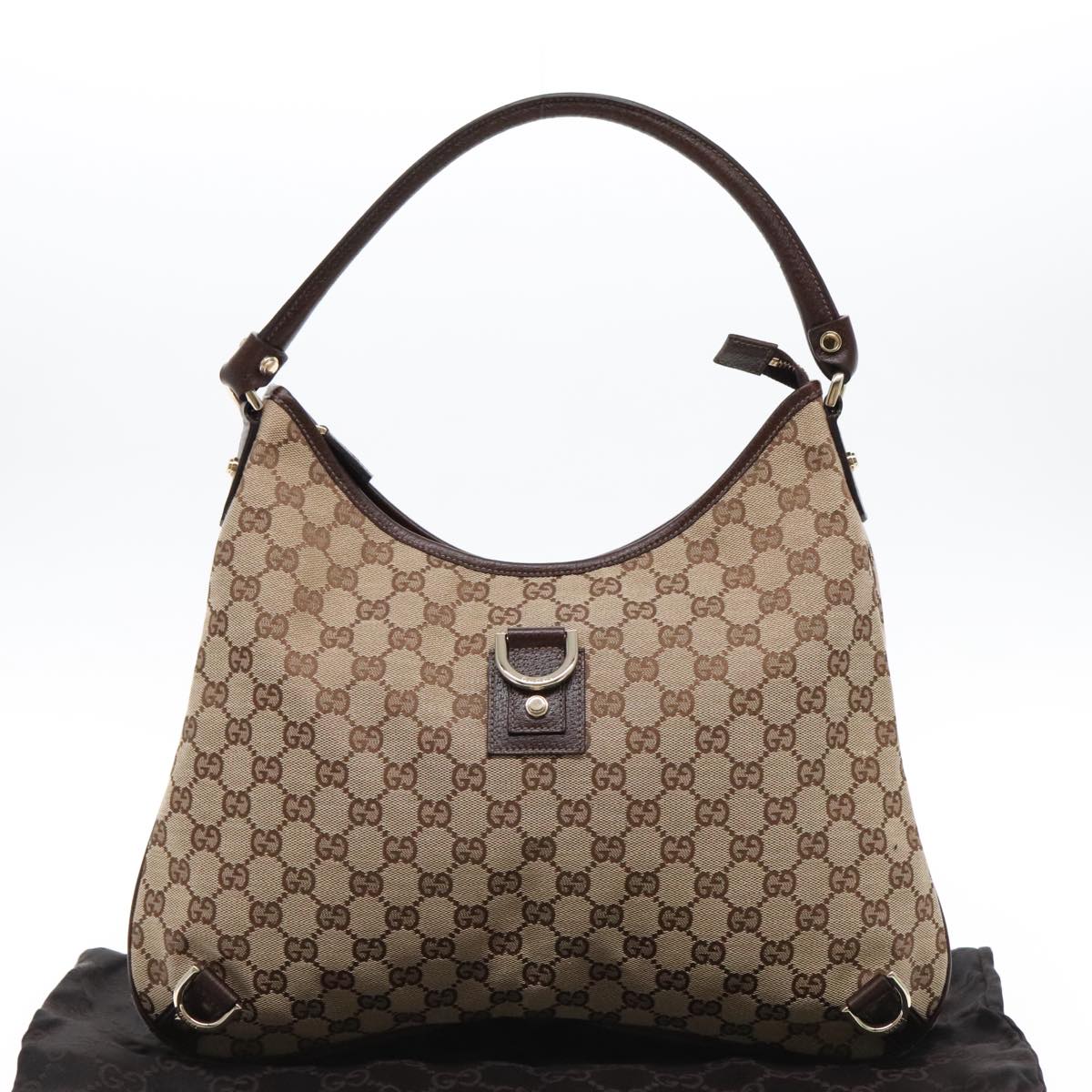 Gucci Abbey Beige Canvas Shoulder Bag ()