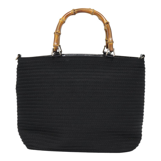 Gucci Bamboo Black Synthetic Handbag ()