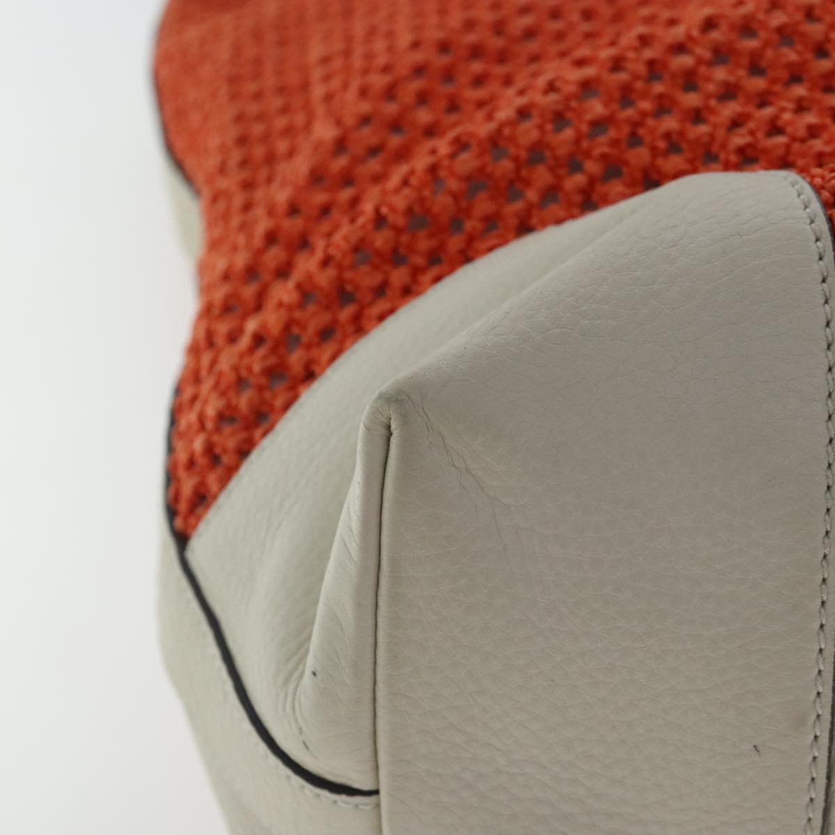 Gucci Bamboo Orange Canvas Shopper Bag ()