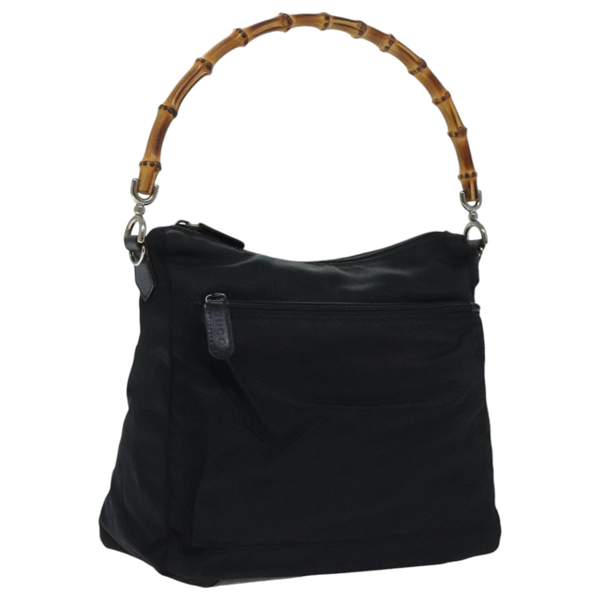 Gucci Bamboo Black Synthetic Handbag ()