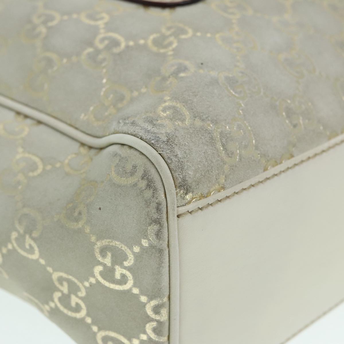 Gucci Boston Grey Canvas Handbag ()