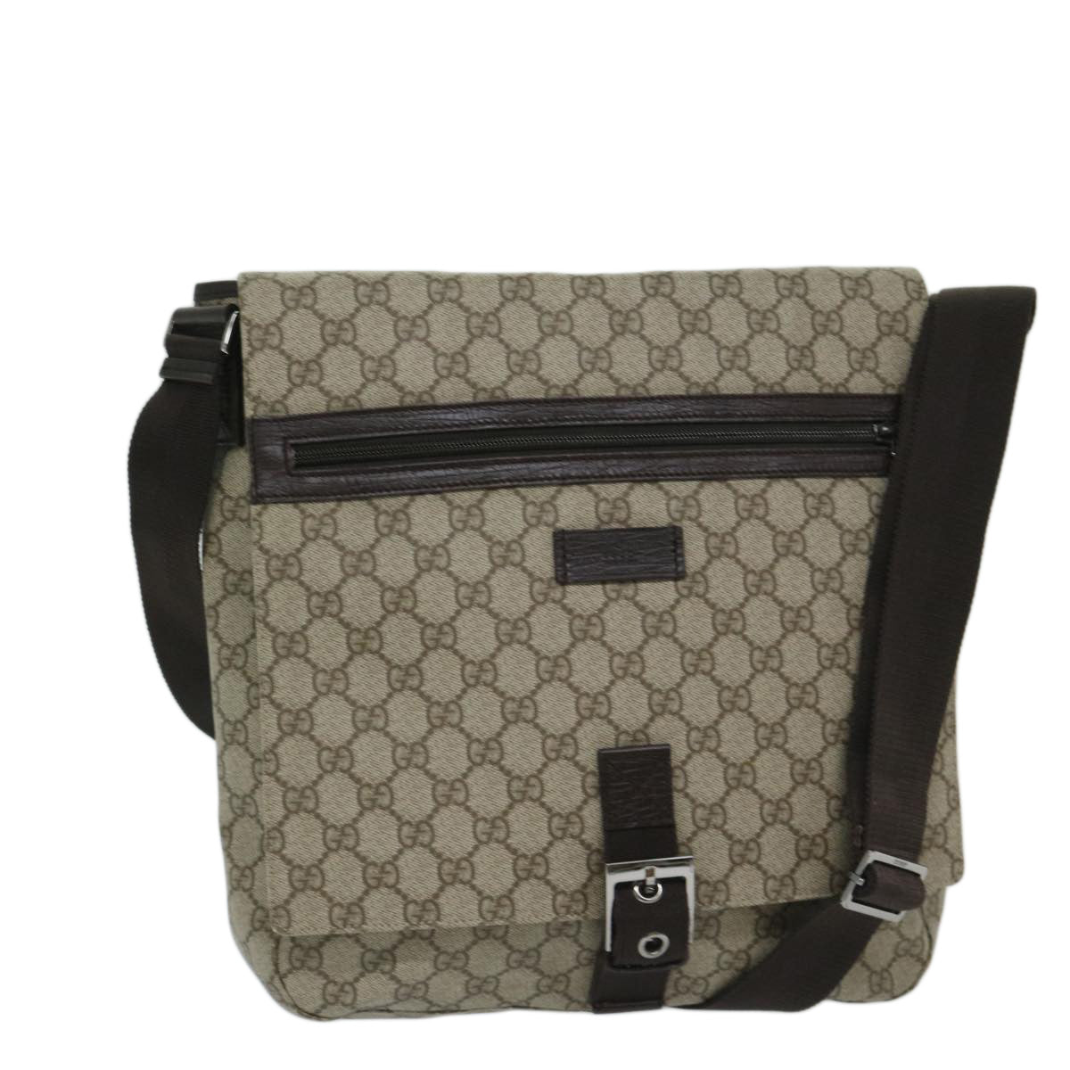 Gucci Gg Supreme Beige Canvas Shoulder Bag ()