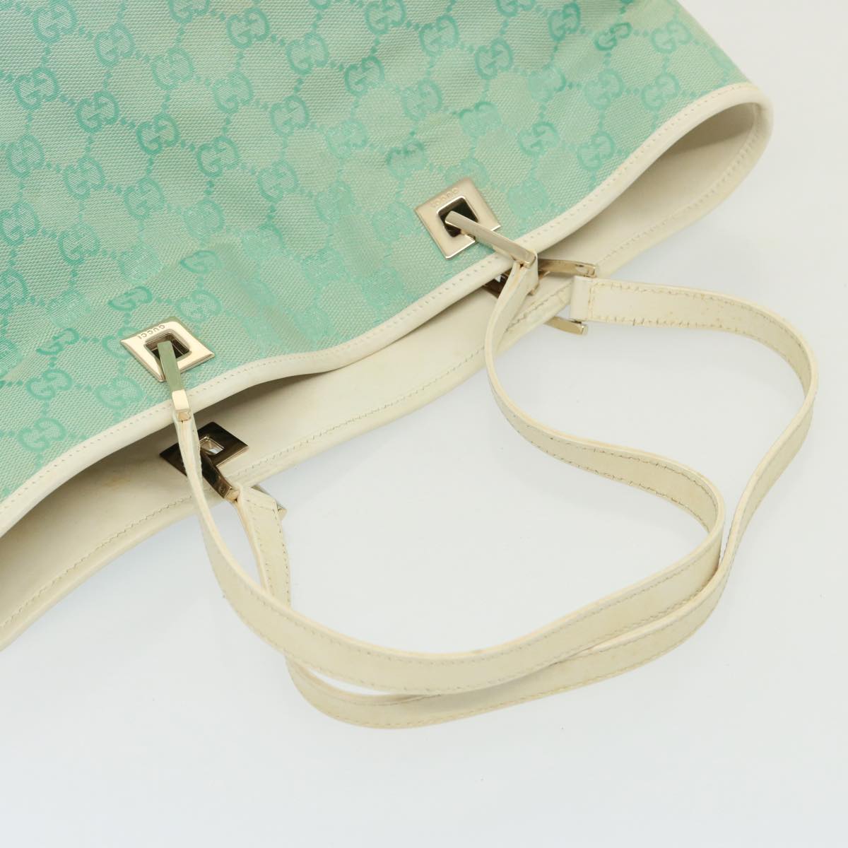 Gucci Gg Canvas Blue Canvas Shoulder Bag ()