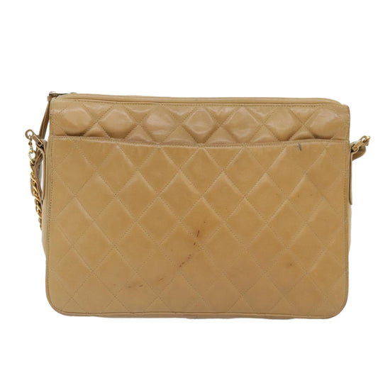 Chanel Camera Beige Leather Shoulder Bag ()