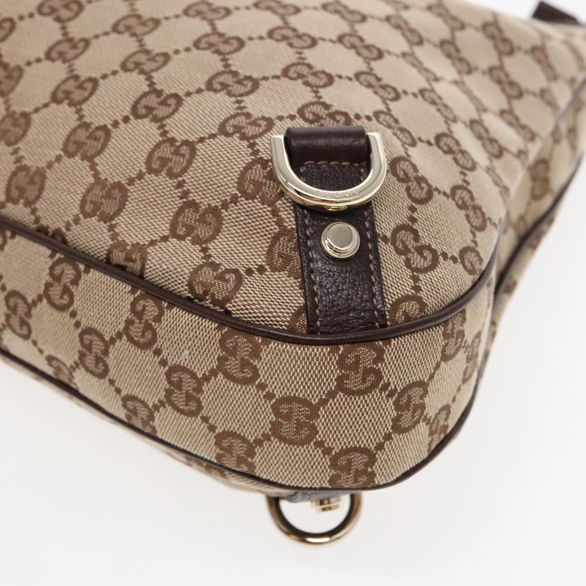 Gucci Abbey Beige Canvas Shoulder Bag ()