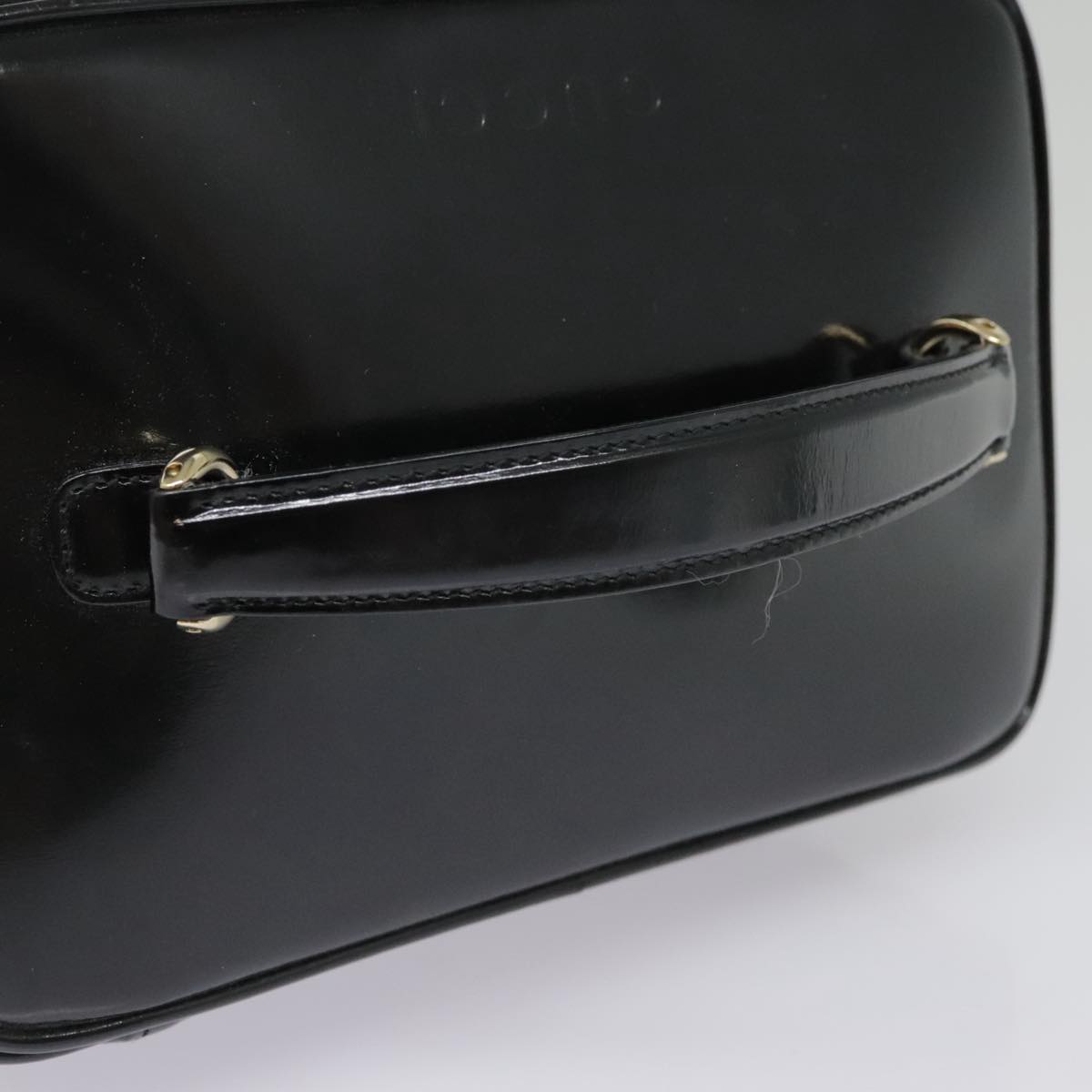Gucci Bamboo Black Patent Leather Clutch Bag ()