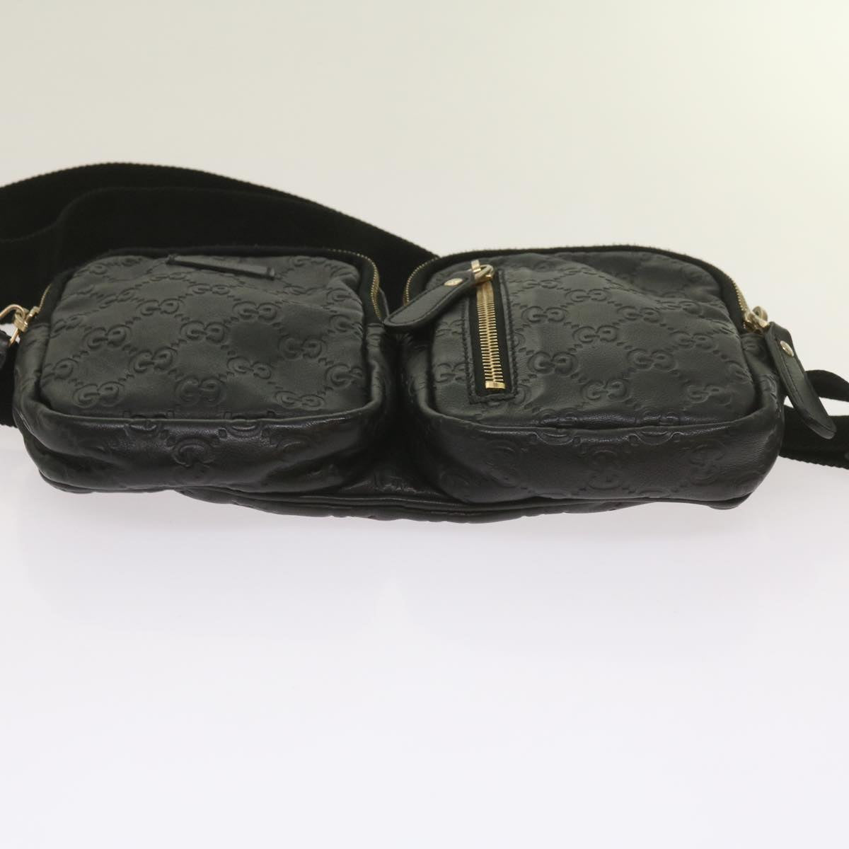 Gucci Gg Signature Black Leather Shoulder Bag ()