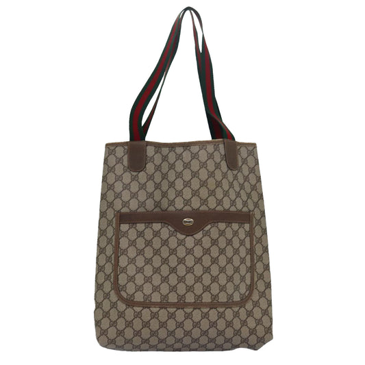 Gucci Sherry Beige Canvas Tote Bag ()