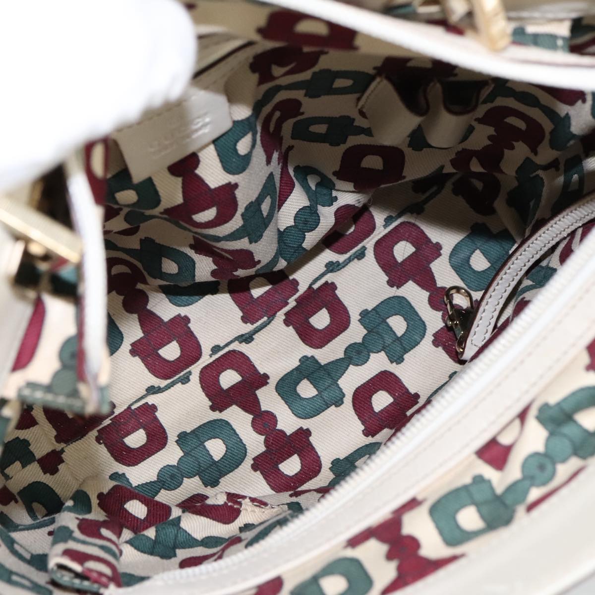 Gucci Guccissima White Leather Shoulder Bag ()