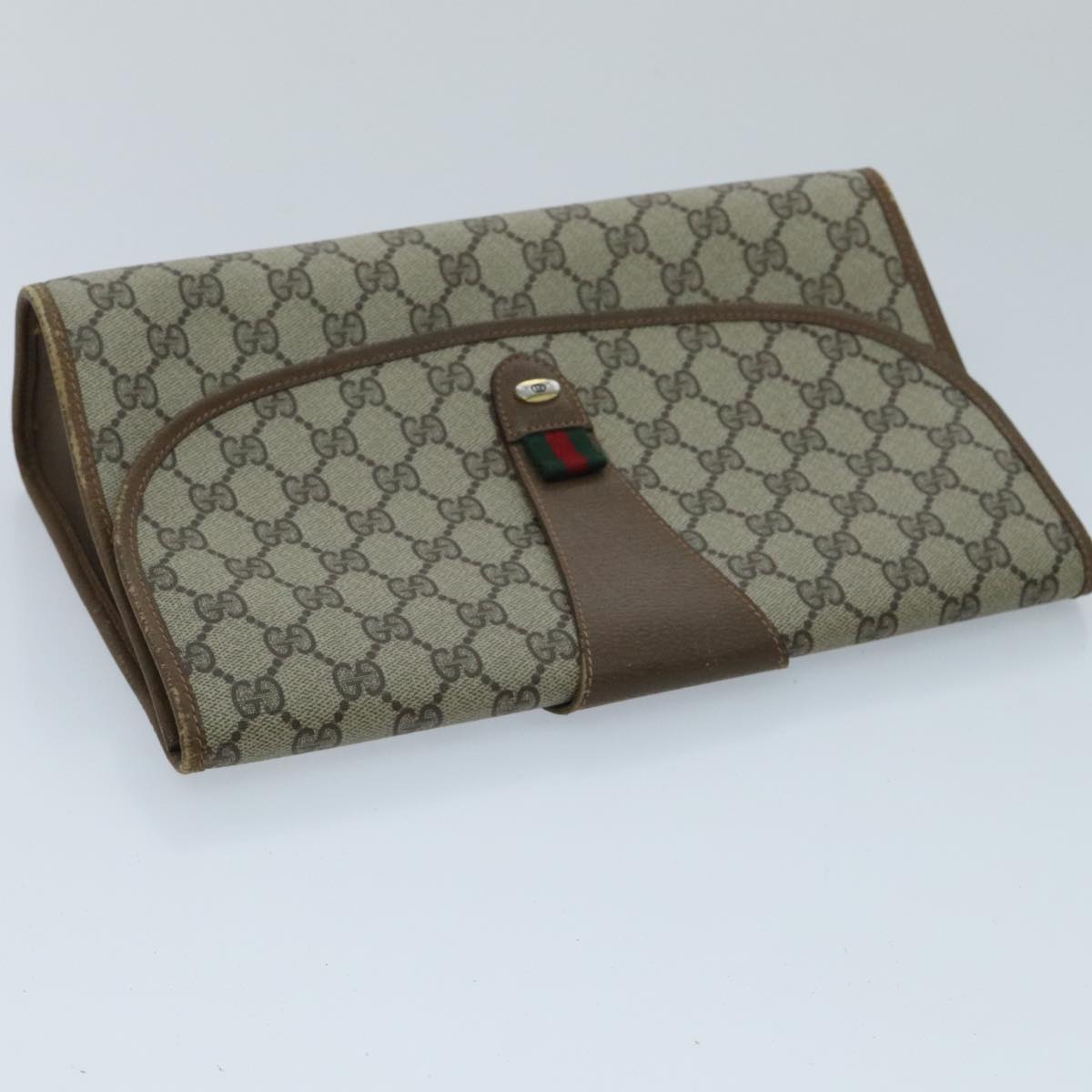 Gucci Beige Canvas Clutch Bag ()