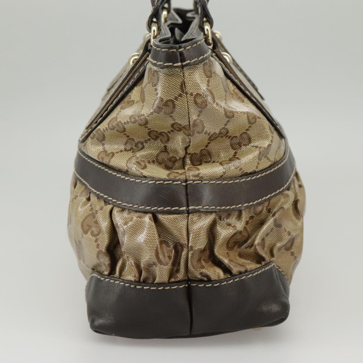 Gucci Gg Crystal Beige Canvas Handbag ()