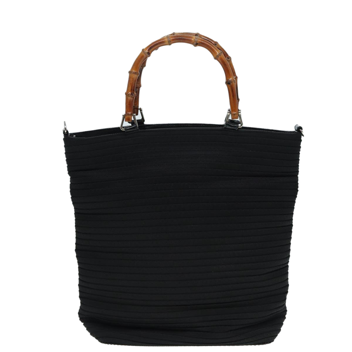 Gucci Bamboo Black Synthetic Shoulder Bag ()